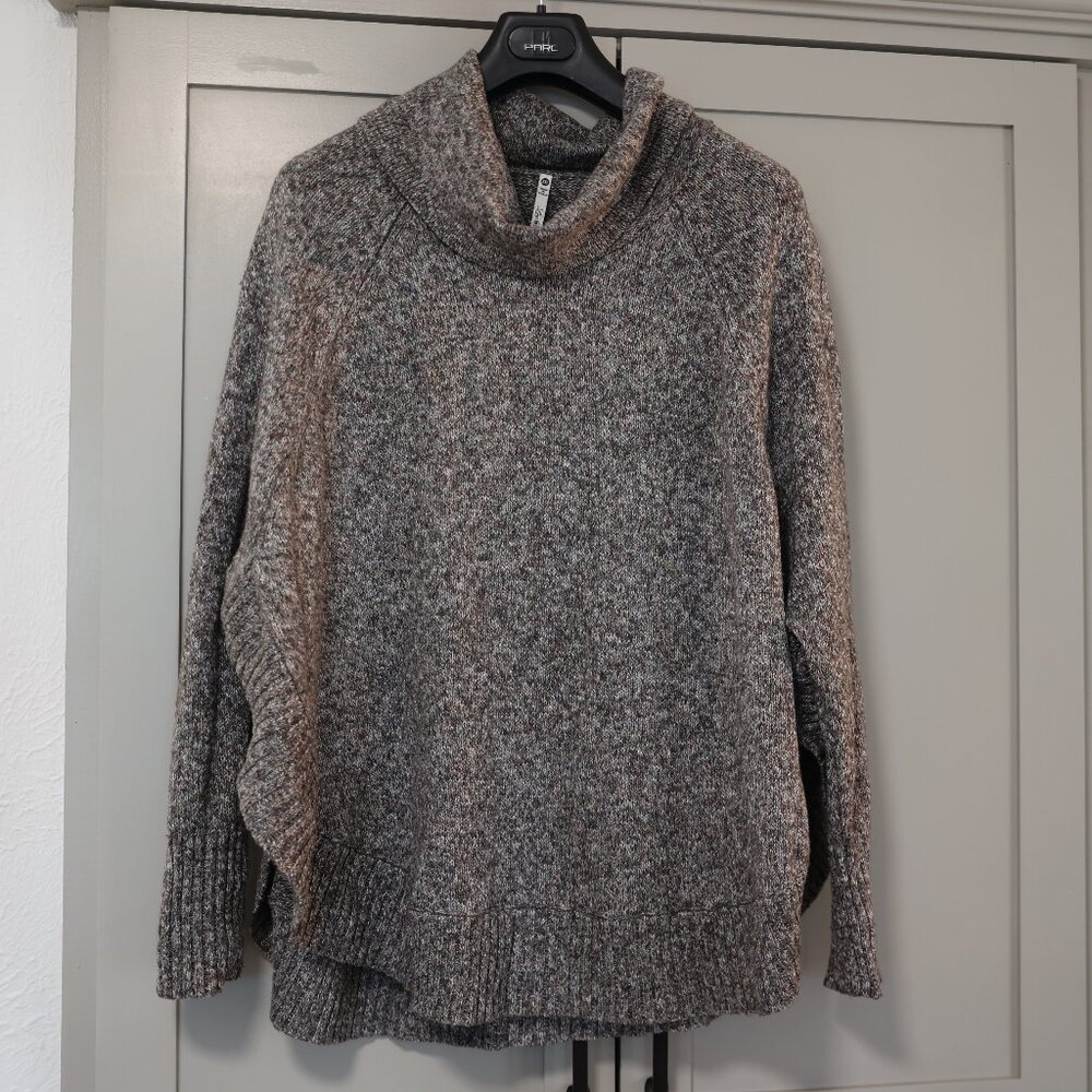 Leo & Nicole Zaryn Cotton Blend Poncho Pullover – XXL – Grey